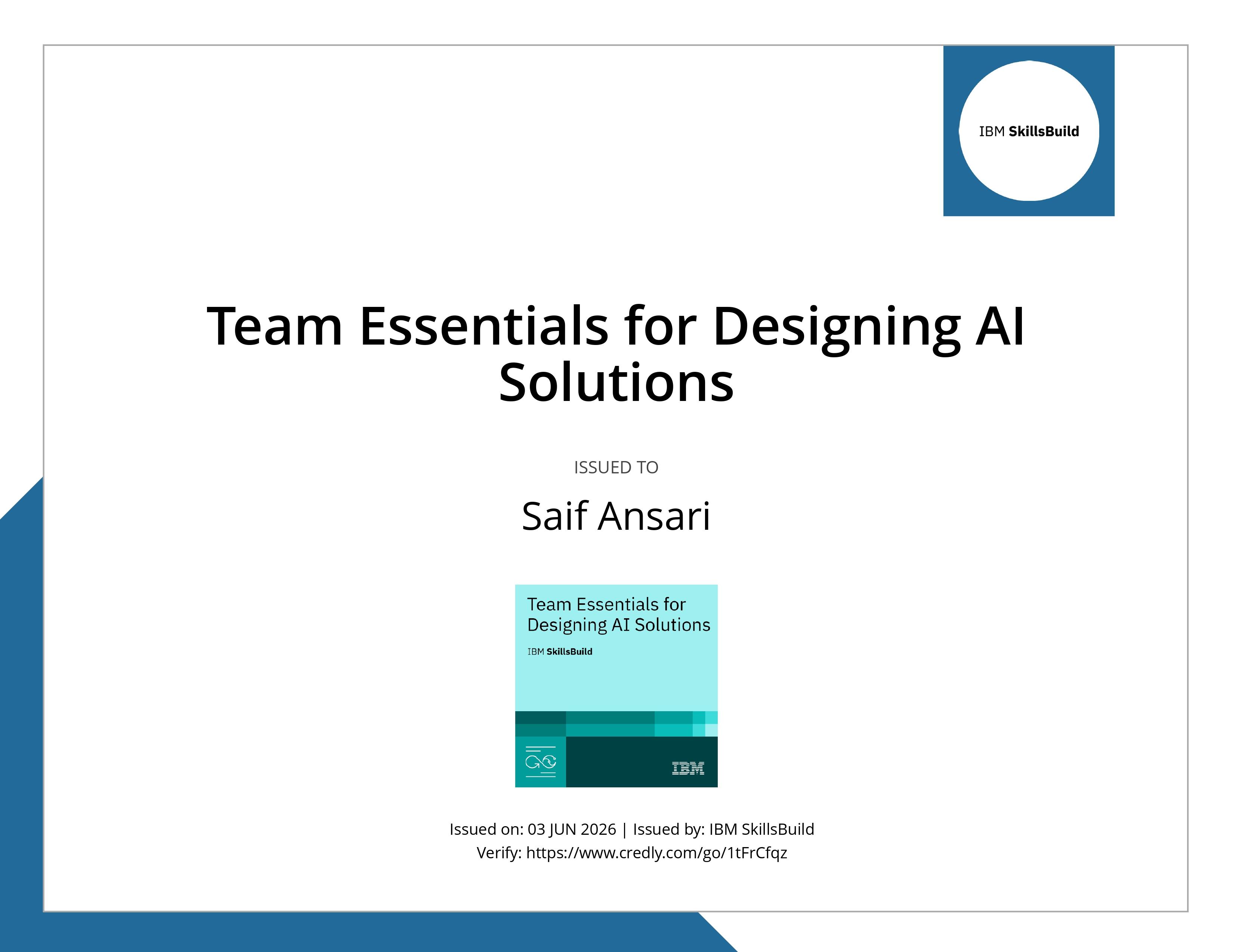 Team Essentials for Designing AI Solutions